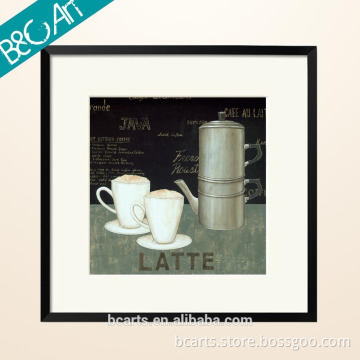 Two cups of lattes oil painting on paper
